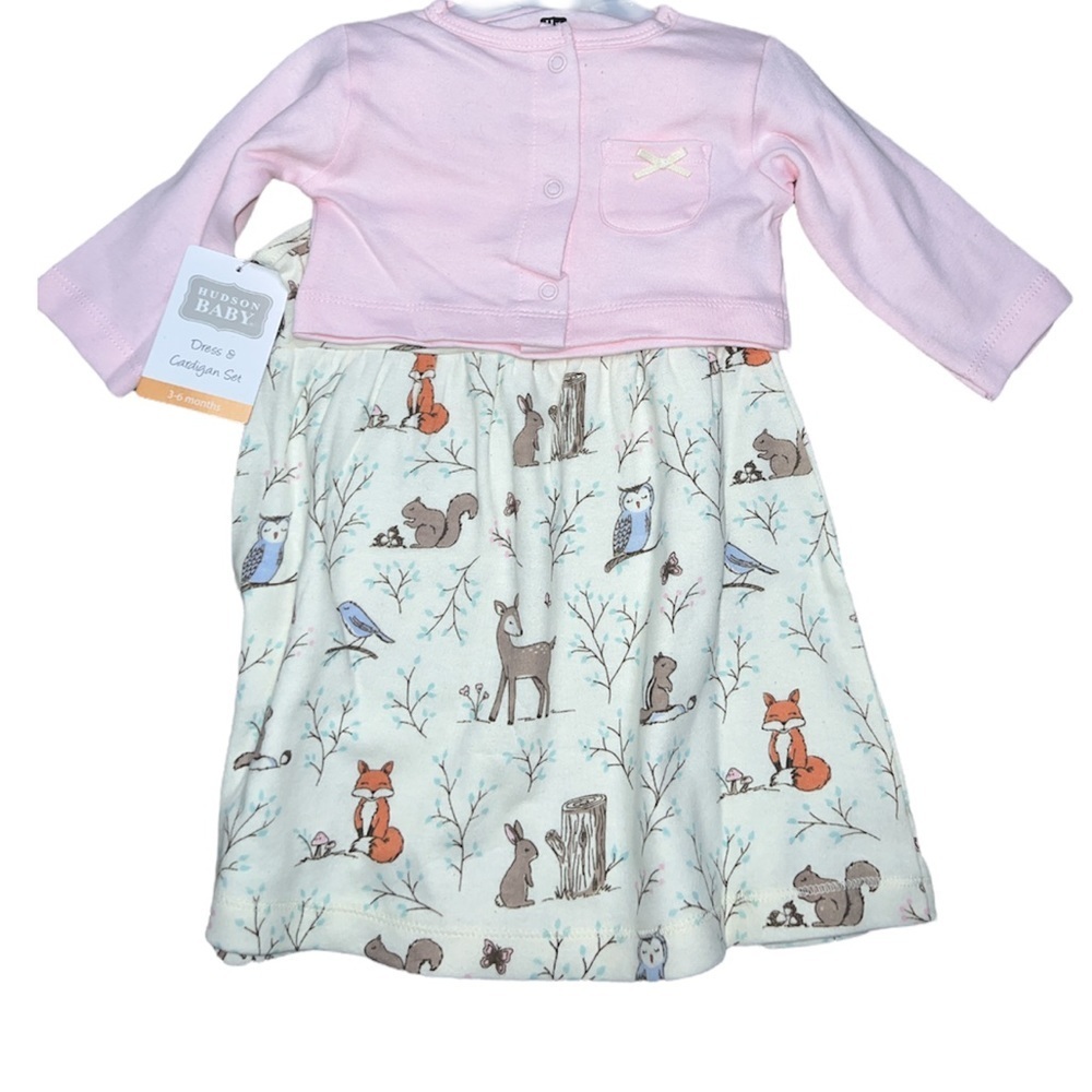 NWT 3-6 Months Fox Dress W/sweater